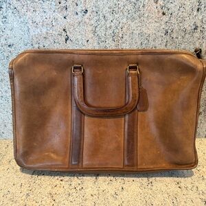 Coach briefcase tan vintage 1980s
